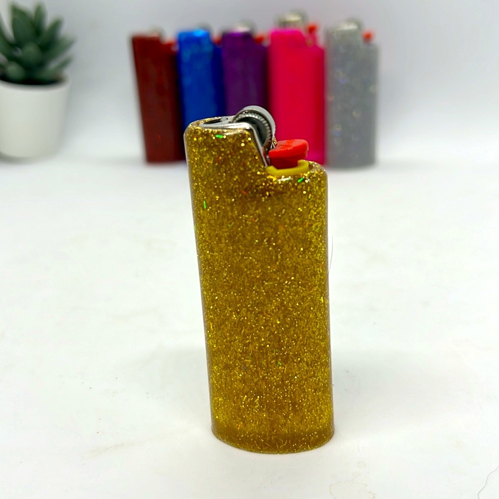 Lighter Cover Sleeve Glitter Case Holder fits Classic Bic J6 Full Size